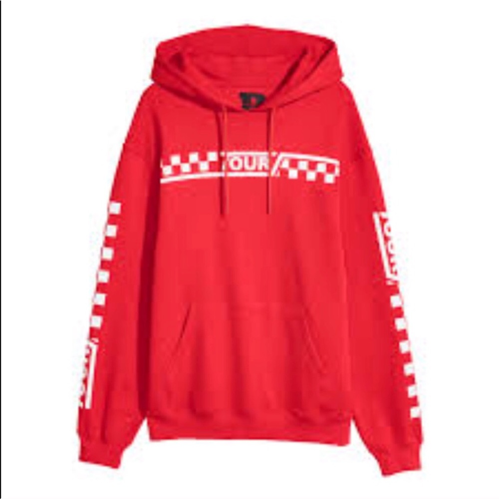 Red and White Justin Bieber Purpose Tour Hoodie